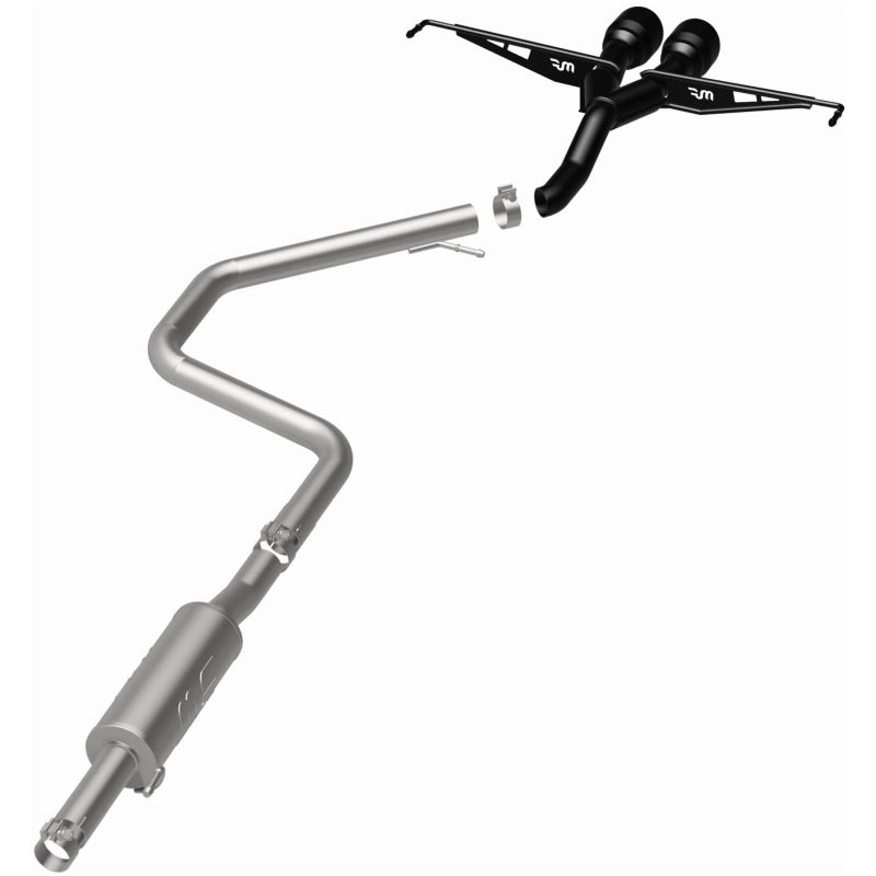 MagnaFlow 19455 2019 Hyundai Veloster 1.6L 2.5in Center Exit Stainless Steel Cat-Back Exhaust w/Blk Tips - #19455