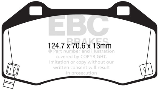 EBC 2016+ Mazda Miata MX-5 / 17-20 Fiat 124 Spider Abarth Yellowstuff Front Brake Pads DP42286R