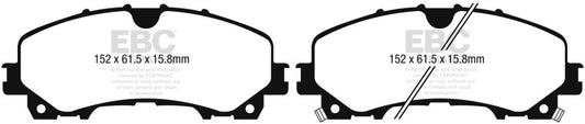 EBC 13+ Infiniti Q50 3.7 Yellowstuff Front Brake Pads DP43036R