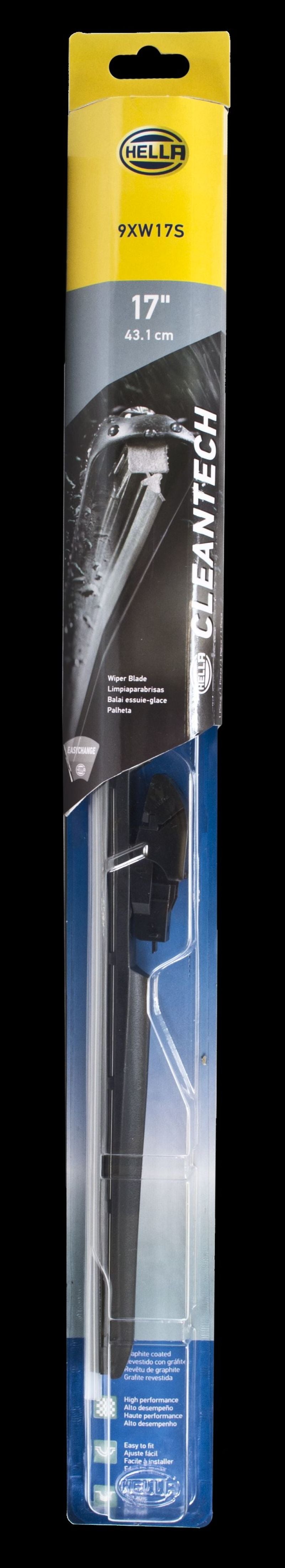 HELLA 358054171 Clean Tech Wiper Blade 17in Single
