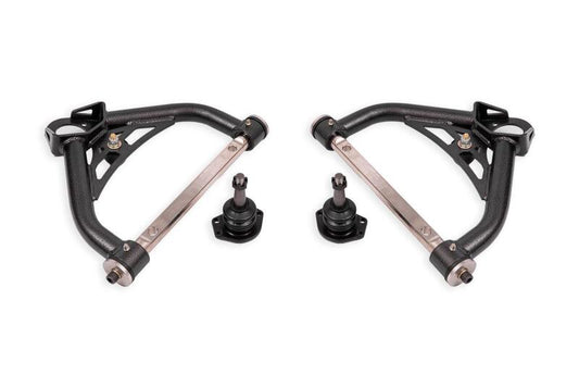 BMR 70-81 Chevrolet Camaro Non-Adj. Upper A-Arms w/ 0.5in Tall Ball Joint (Delrin) -Black Hammertone