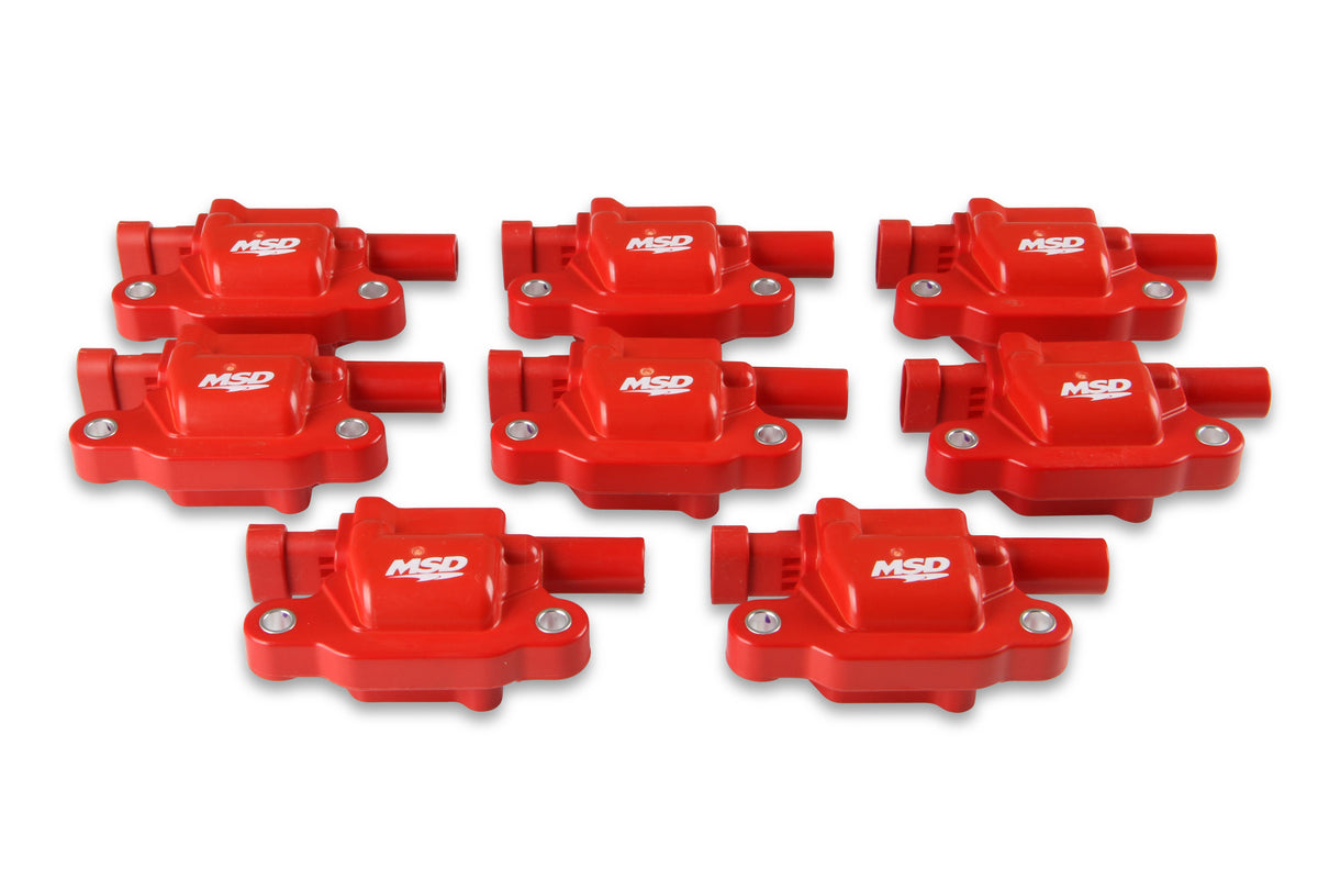 MSD 82658 Coil - Blaster Series - LS2/LS3/LS4/LS7/LS9 Engines - Red - 8-Pack