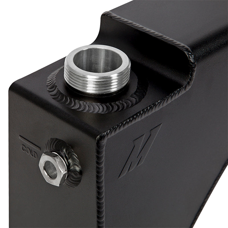 Mishimoto 99-03 Ford 7.3L Powerstroke Aluminum Degas Tank - Micro-Wrinkle Black - #MMRT-F2D-99EMWBK