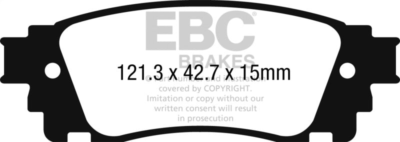 EBC 2017+ Toyota C-HR 2.0L Redstuff Rear Brake Pads DP32262C