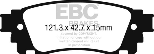 EBC 2017+ Toyota C-HR 2.0L Redstuff Rear Brake Pads DP32262C