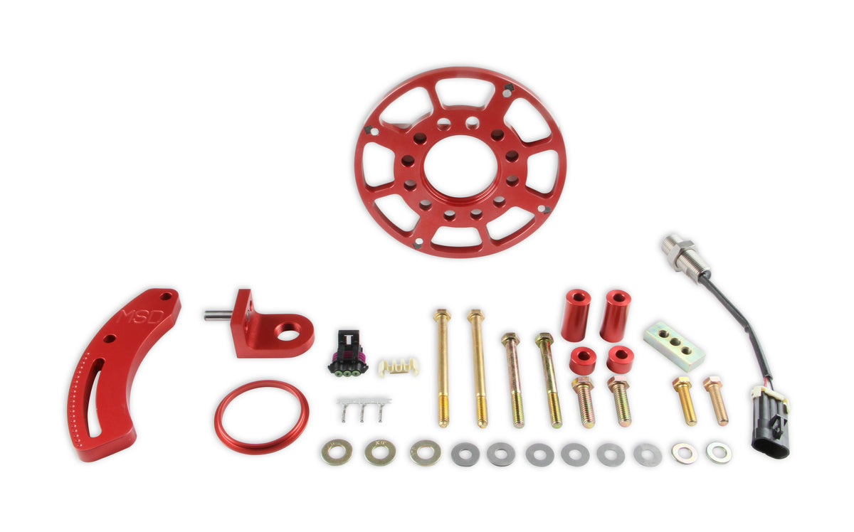 MSD 86401 Crank Trigger Wheel Kit - Flying Magnet - Hall Effect - SBF - for Windsor