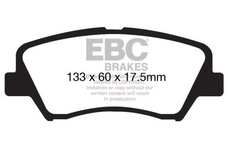 EBC 13+ Hyundai Elantra 1.8 Redstuff Front Brake Pads DP31874C