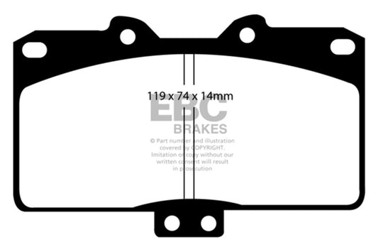 EBC 91-93 Dodge Stealth 3.0 4WD Yellowstuff Front Brake Pads DP41097R