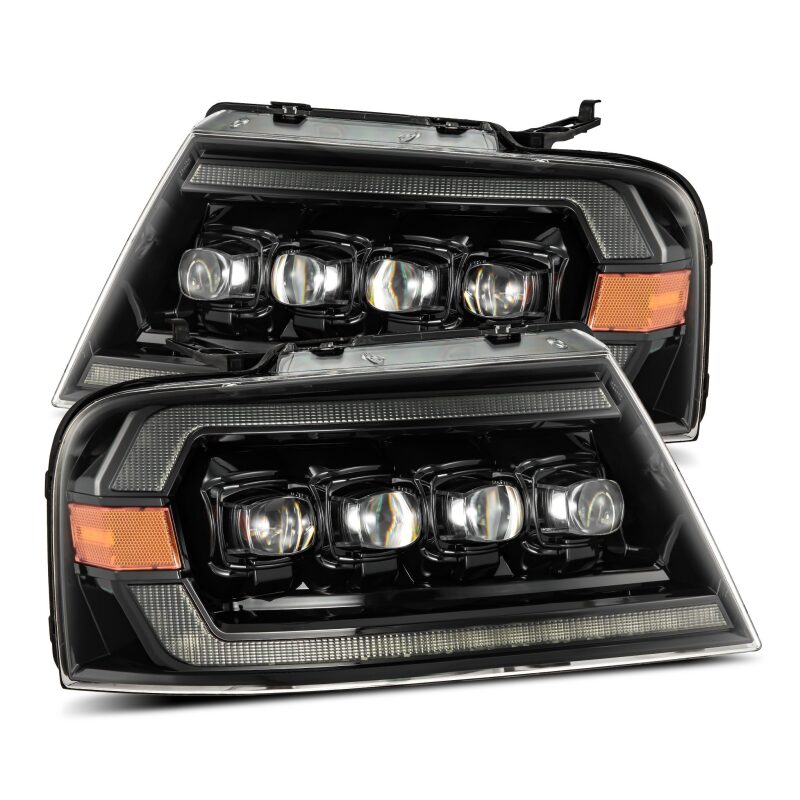 AlphaRex 880130 04-08 Ford F-150 (No 2004 Heritage) NOVA-Series LED Projector Headlights Chrome w/Activation Light / Sequential Signal