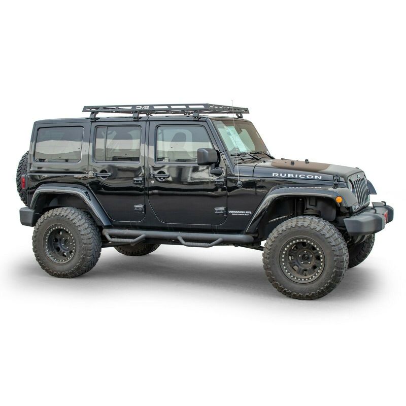 DV8 Offroad 07-18 Jeep Wrangler JK 4 DR / JL 2 DR & JT / 18+ Gladiator Roof Rack - #RRJL-02