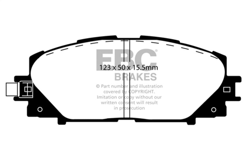 EBC 11+ Lexus CT200h 1.8 Hybrid Greenstuff Front Brake Pads DP21817/2