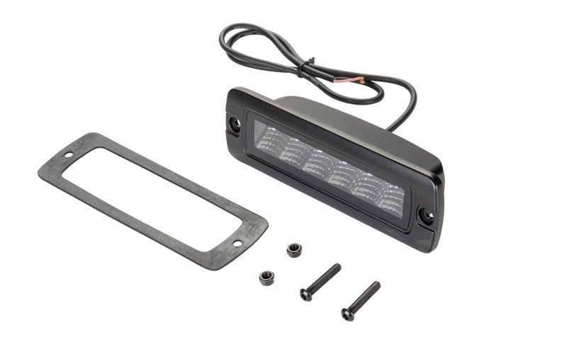 HELLA 358176221 Black Magic 6 LED Flush Mount Mini Light Bar - Flood Beam