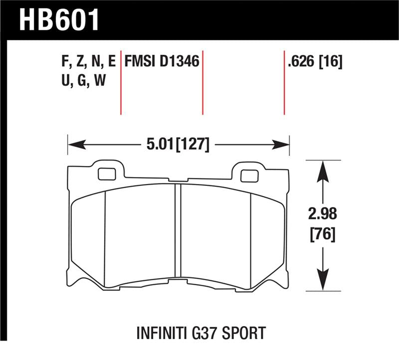 Hawk Performance HB601C.626 HPX Motorsport Brake Pads