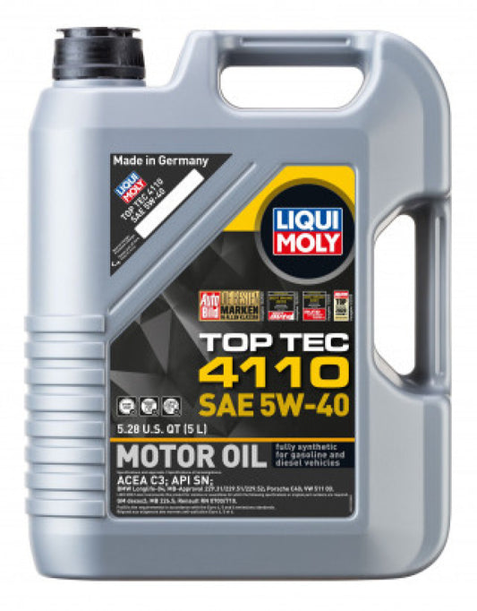 LIQUI MOLY 5L Top Tec 4110 Motor Oil SAE 5W-40 (22122) - Pack of 4