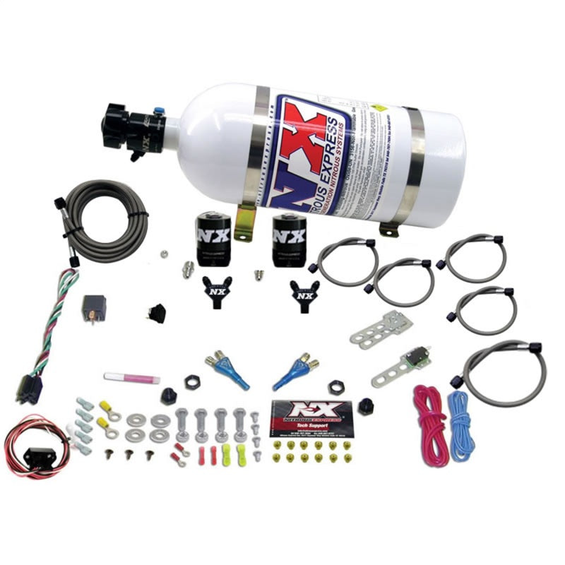 Nitrous Express Dual Nozzle (35-150HP) w/10lb Bottle for 03-18 Nissan 350Z/370Z