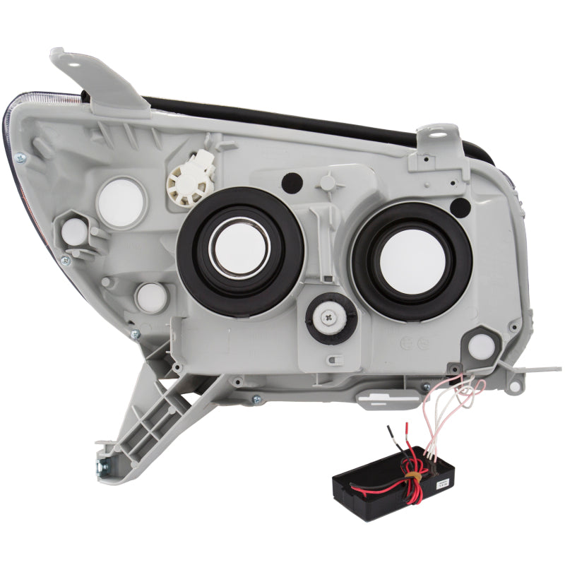 ANZO 2006-2009 Toyota 4Runner LED Projector Headlights - Black w/ RX Halo (No Bulbs Included)
