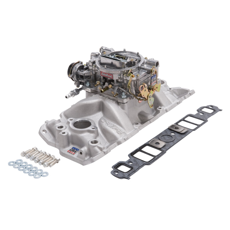Edelbrock 2021 Performer EPS Intake & Carb Kit for 1957-1986 Small Block Chevrolet