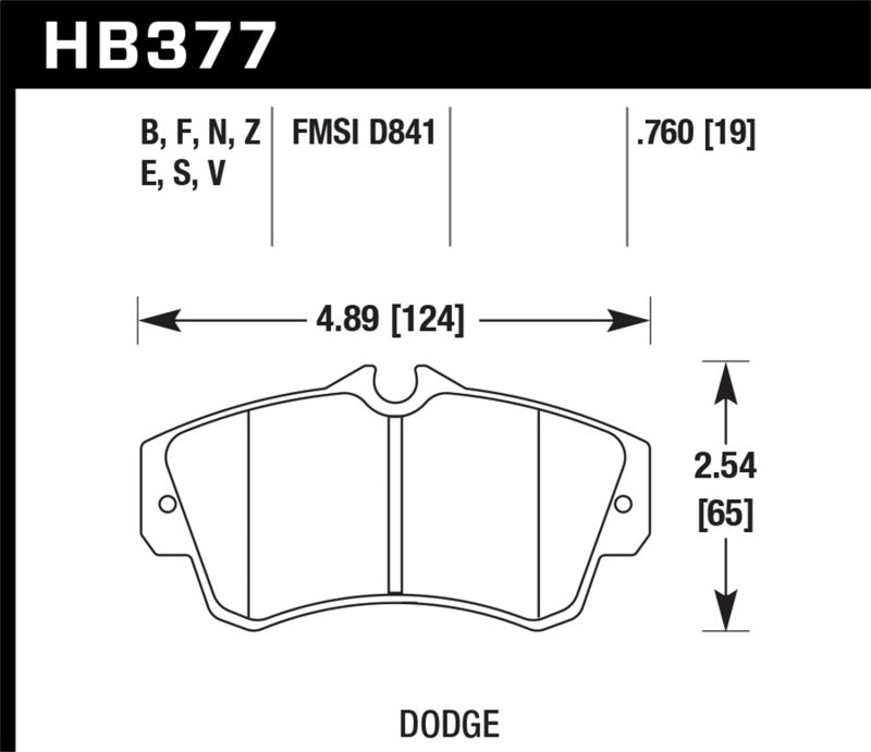 Hawk Performance HB377N.760 HP Plus Crossover Street/Motorsport Brake Pads