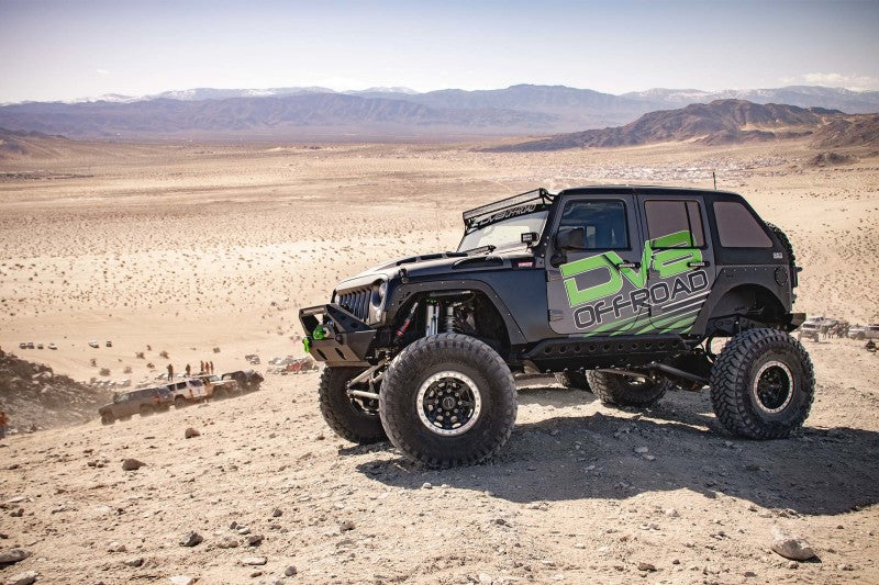 DV8 Offroad 07-18 Jeep Wrangler JK Metal Heat Dispersion Hood - Primer Black - #HDMB07-02