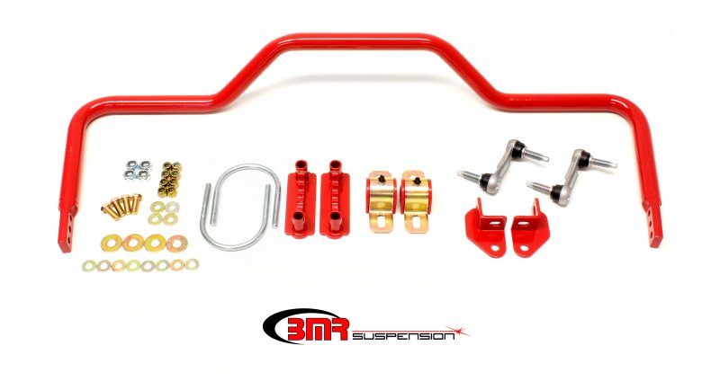 BMR 1964-1972 A-Body Rear Pro-Touring Style Hollow 1.125in Sway Bar Kit - Red