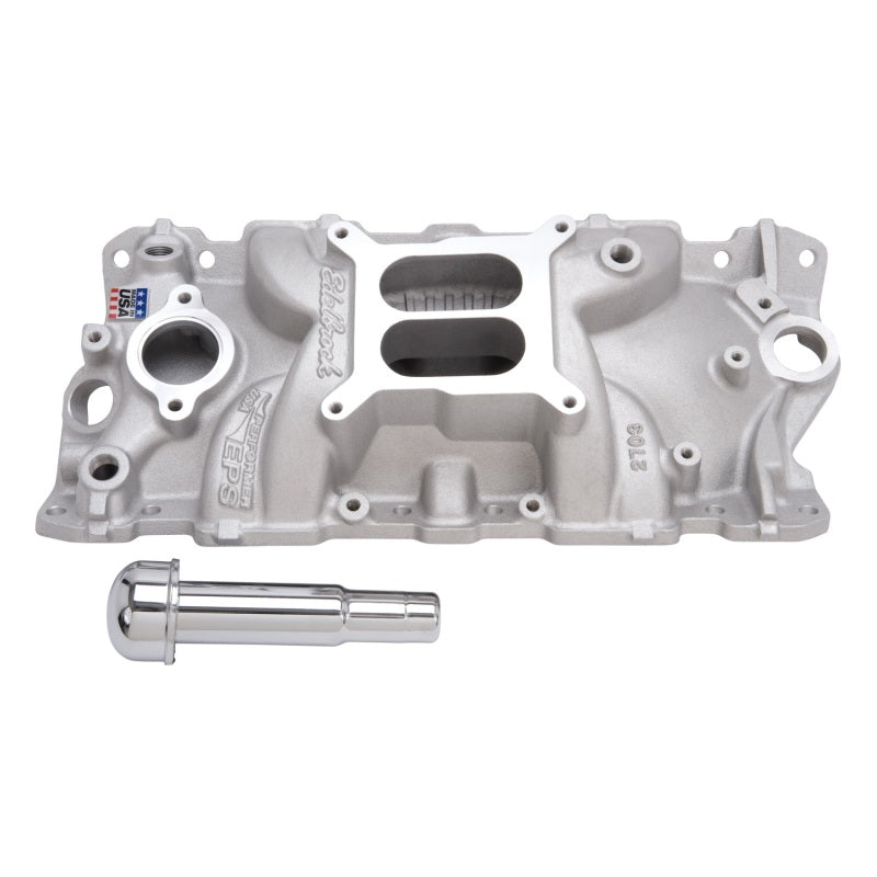 Edelbrock 2703 Intake Manifold Performer EPS with Oil Fill Tube And Breather for Small-Block