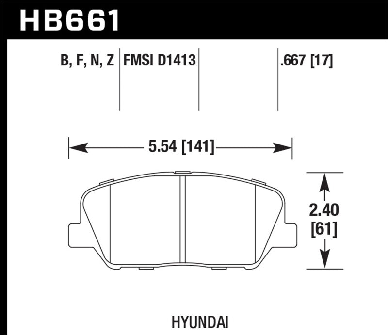 Hawk Performance HB661B.667 HPS 5.0 Street Brake Pads