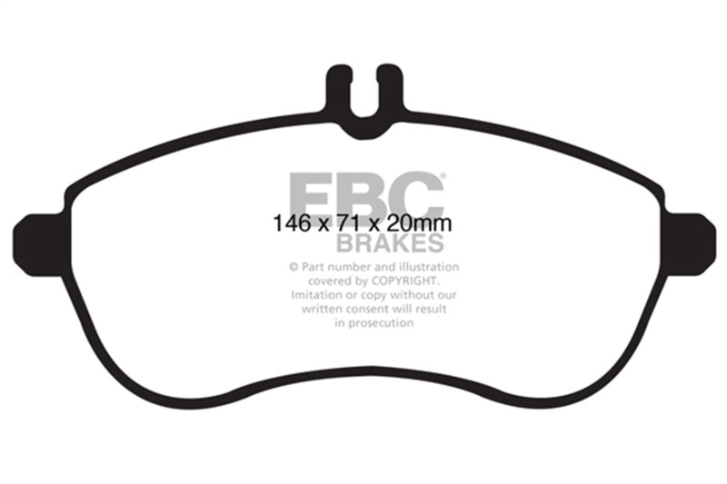 EBC 12-14 Mercedes-Benz C250 (W204) 1.8 Turbo Ultimax2 Front Brake Pads UD1340