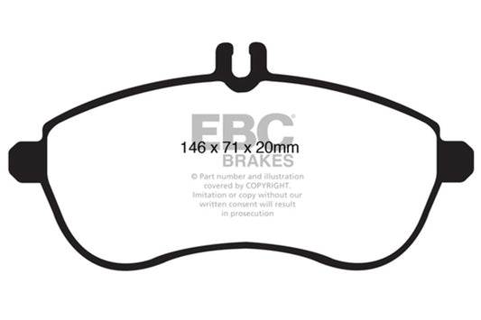EBC 12-14 Mercedes-Benz C250 (W204) 1.8 Turbo Ultimax2 Front Brake Pads UD1340