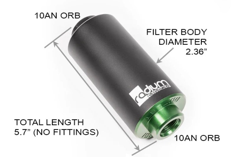 Radium Fuel Filter Kit, Stainless, 100 Micron - #20-0220-04