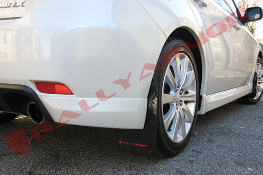 Rally Armor UR Mud Flaps - 2008-2011 Subaru Impreza - Black/Red Logo - #MF6-UR-BLK/RD