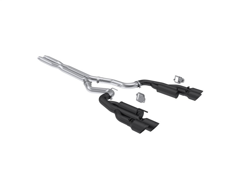 MBRP Mustang 5.0L Blk Alum. SS 3in Cat-Back Exhaust with Quad Blk Tips