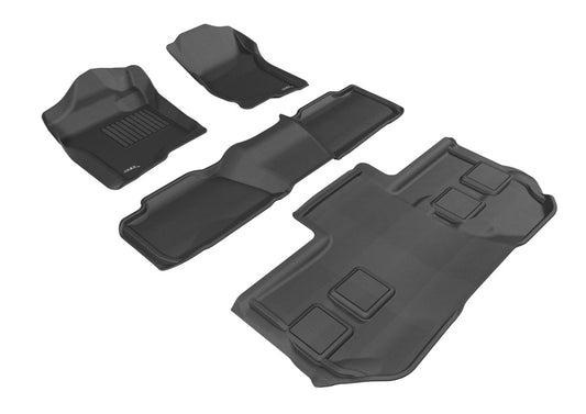 3D MAXpider Kagu Front, Rear & 3rd Row Floor Mats for 2011-2014 GMC Yukon XL