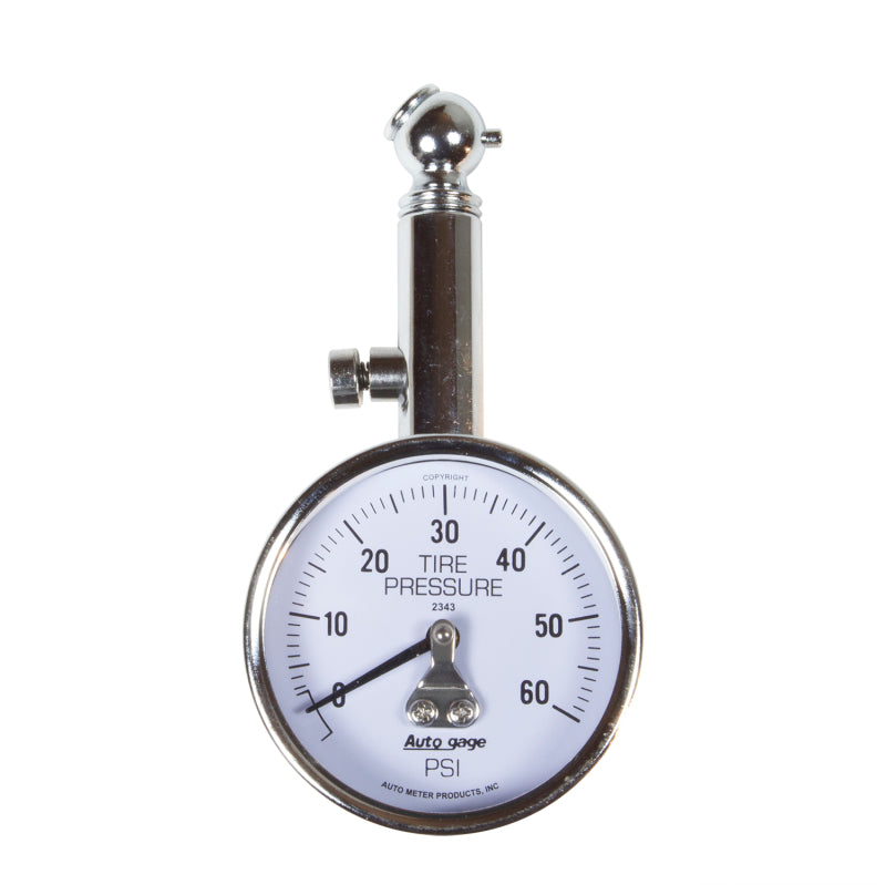 AutoMeter 2343 60 PSI Peak/Hold Mechanical Tire Pressure Gauge