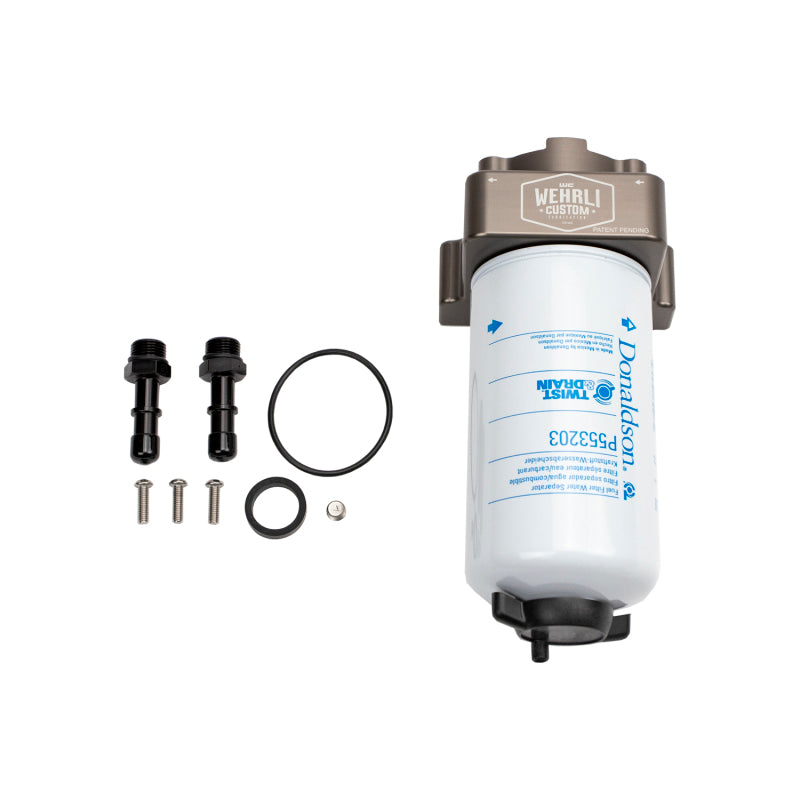 Wehrli Custom Fabrication WCF100361 Long Bed Fuel Filter Housing Kit for 2017-2026 Chevrolet Silverado / GMC Sierra 2500 HD / 3500 HD 6.6L L5P Duramax