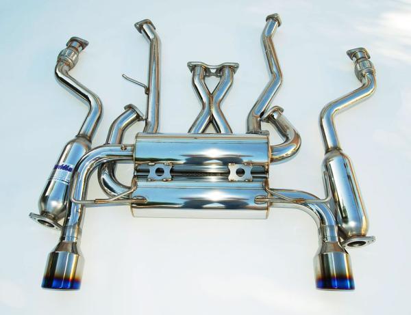 Invidia HS03IFXGID 03-08 Infiniti FX35 03-05 FX45 Gemini Rolled Titanium tip Cat-back Exhaust