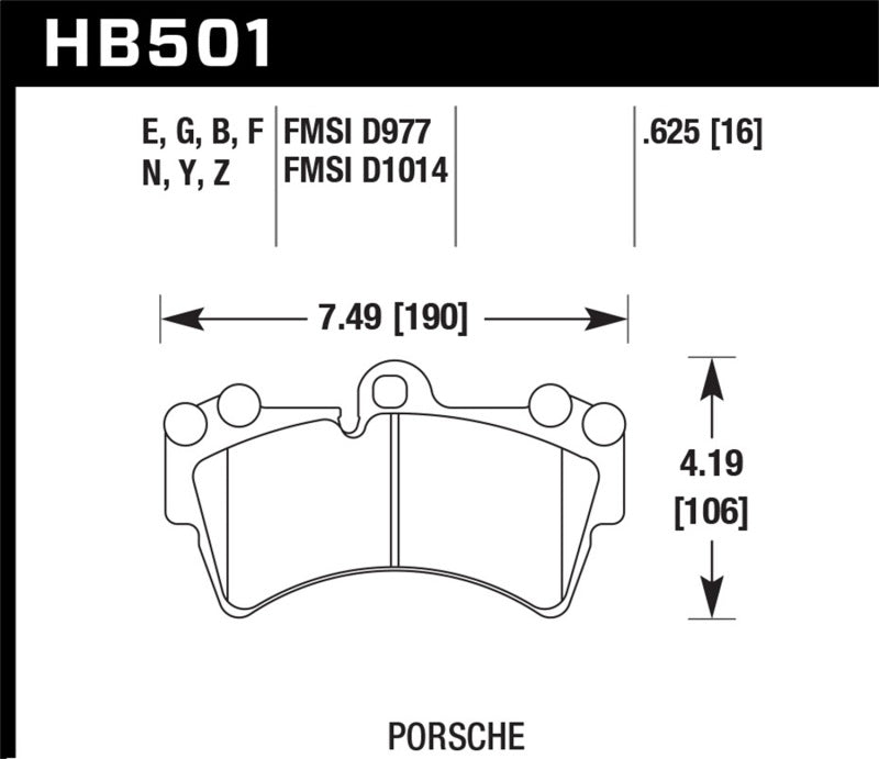 Hawk Performance HB501G.625 DTC-60 Motorsport Brake Pads