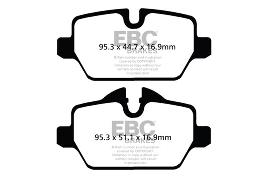 EBC 10+ Mini Countryman 1.6 Cooper Yellowstuff Rear Brake Pads DP42102R