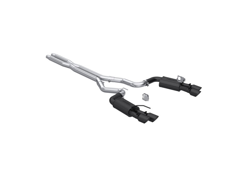 MBRP 2024 Ford Mustang GT 5.0L 3in Cat-Back - Quad Black Tips