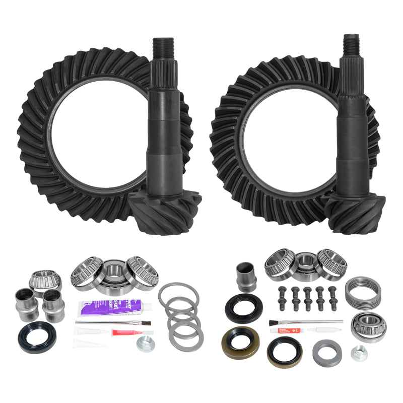 Yukon Gear & Axle YGKT001-456 Ring & Pinion Gear Kit Pkg F&R with Install Kits for Toyota 8.4/7.5R Diff 4.56 Ratio