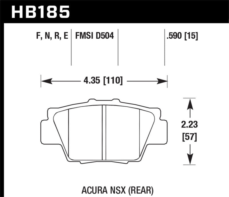 Hawk Performance HB185F.590 HPS Performance Street Brake Pads