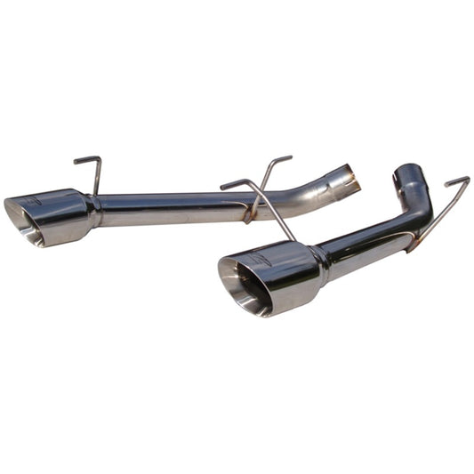 MBRP S7202304 Axle-Back Exhaust (Muffler-Delete) - 2005-2010 Ford Mustang GT 4.6L / 2007-2010 GT500 5.4L (Race) | T304 Stainless