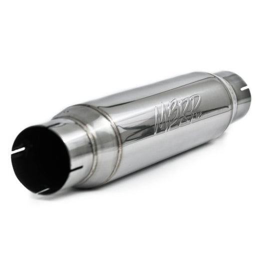 MBRP R1013 Universal Resonator - 3" In/Out, 16" Body, 4" OD, 20" Overall | T304 Stainless