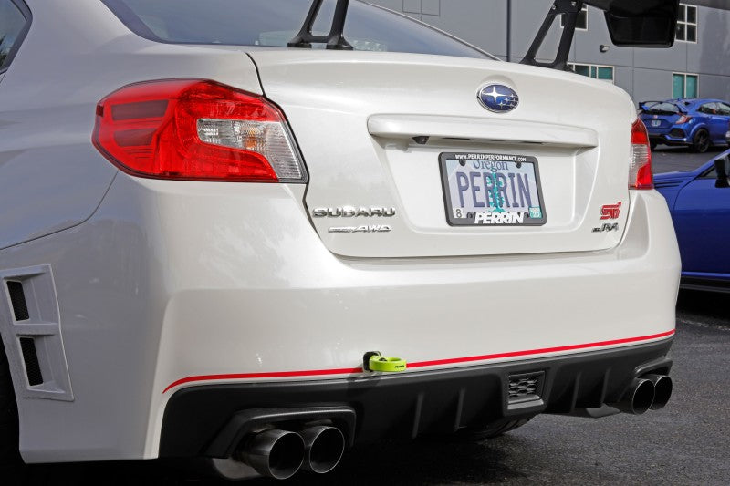 PERRIN 15-21 Subaru WRX/STI / 24-26 Crosstrek / 25-26 Forester Tow Hook Kit (Rear) - Neon Yellow
