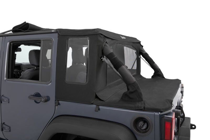 Bestop 07-18 Jeep Wrangler JK 4-Door Halftop Conversion Kit (Black Diamond)