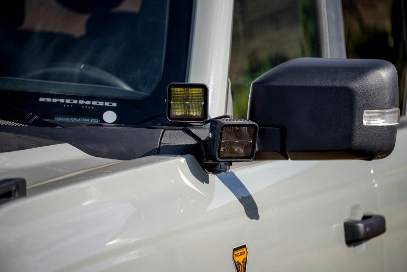 DV8 Offroad 2021 Ford Bronco A Pillar Dual Light Pod Drop Mounts - #LBBR-08