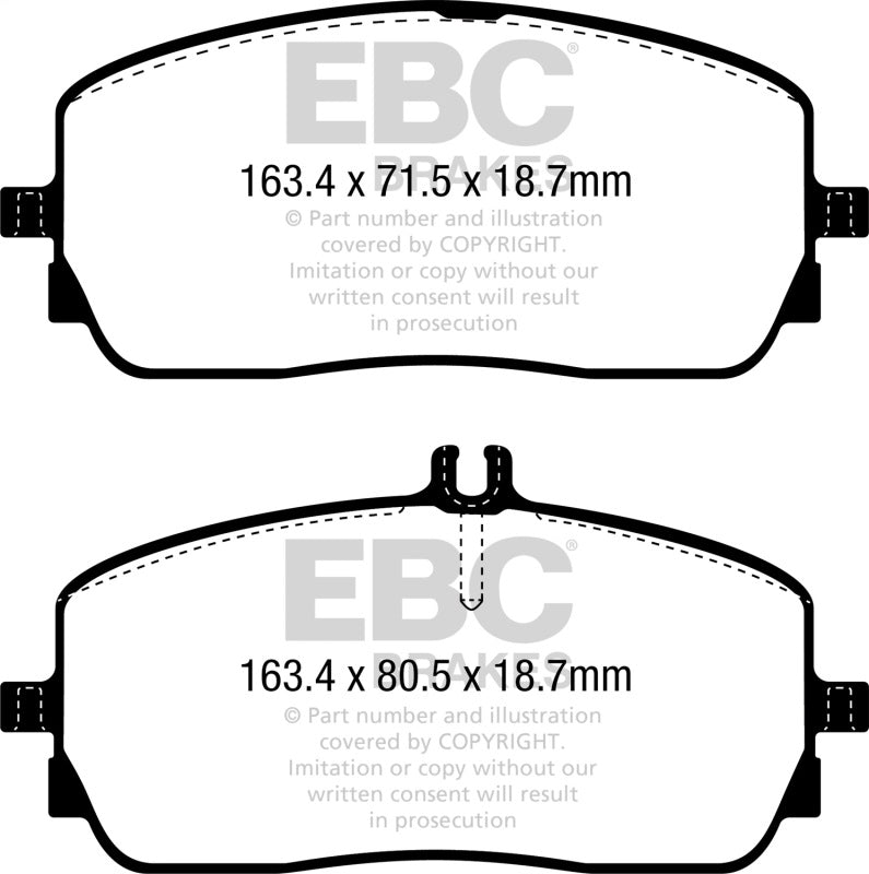 EBC 2019+ Mercedes-Benz A220 Sedan (V177) 2.0T Redstuff Front Brake Pads DP32390C
