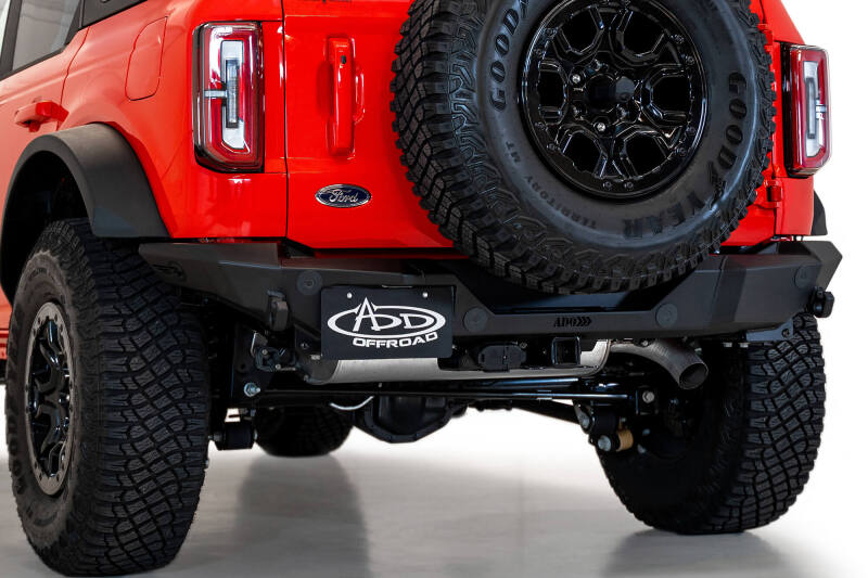 Addictive Desert Designs for 2021+ Ford Bronco Rock Fighter Rear Bumper - Hammer Black