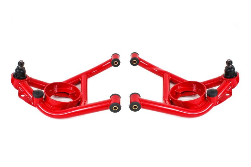 BMR 1970-1981 Chevrolet Camaro A-Arms Lower Delrin Bushings Std Ball Joint - Red