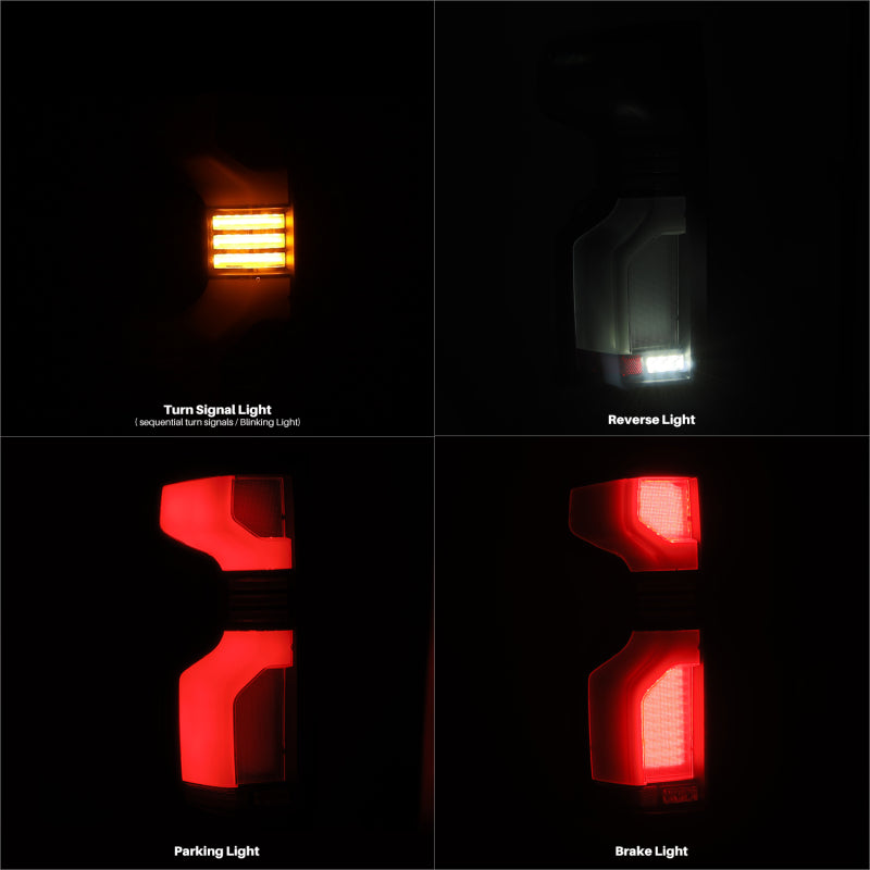 AlphaRex 620088 19-24 Chevrolet Silverado 1500 / 20-24 2500 HD/3500 HD LUXX-Series LED Tail Lights Black