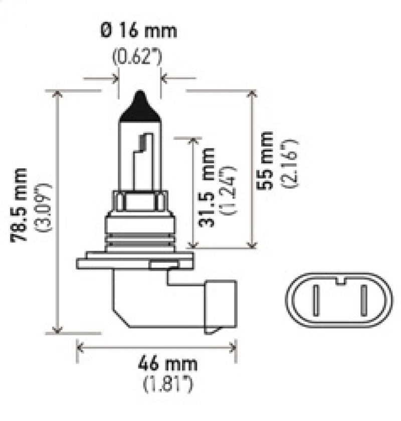 HELLA 9006 12V 55W Halogen Bulb